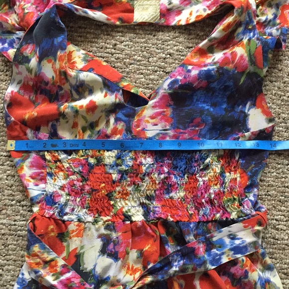 Anthropologie Postella Silk Halter Floral Dress - Picture 16 of 16
